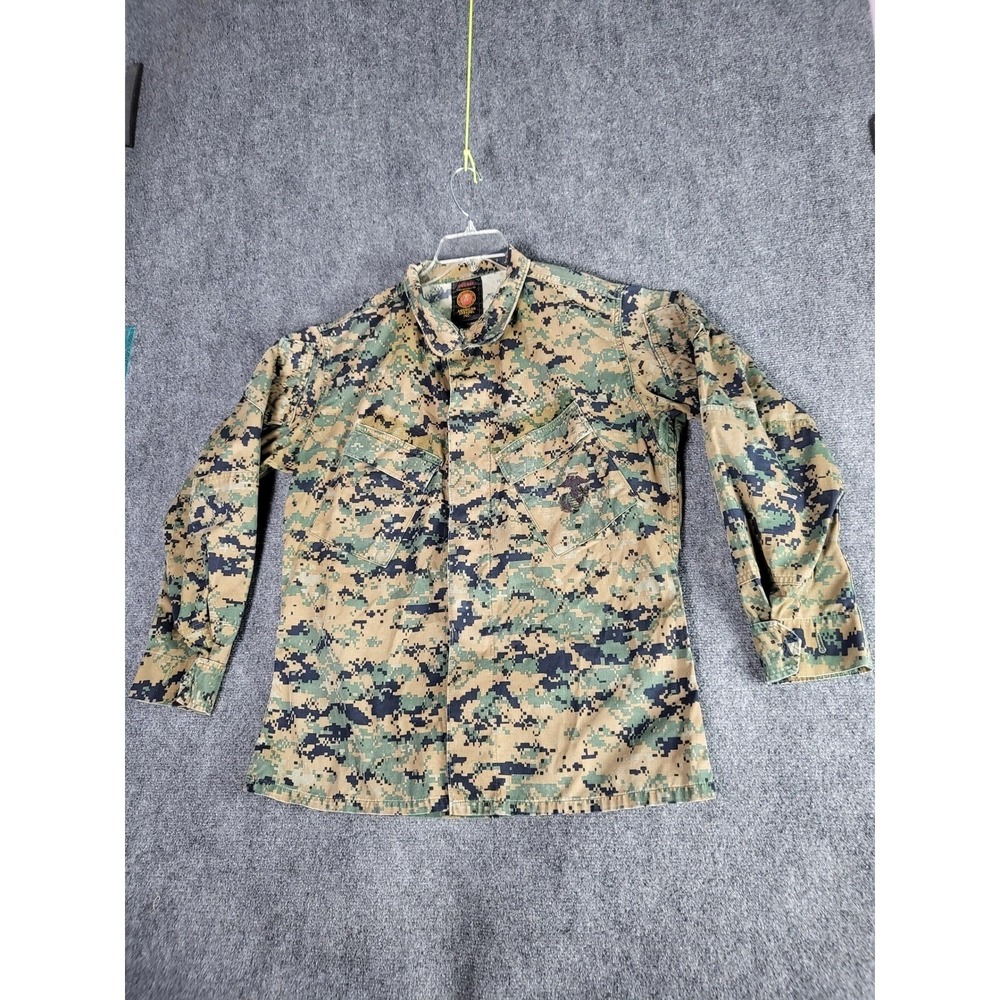 American Apparel USMC Camo Shirt Military Tactical Men Medium Regular Marpat MCC